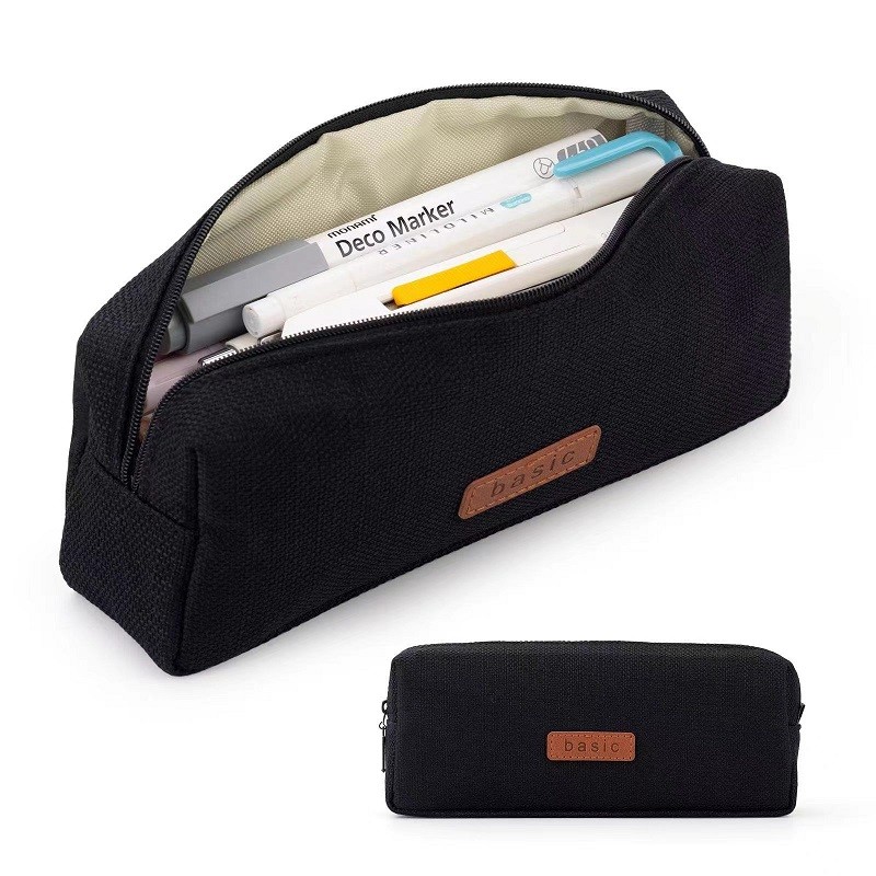 

Canvas Pencil Case Student Pouch Coin Cosmetic Bag Office Stationery Organizer For Teen Girl Boy School Supplies