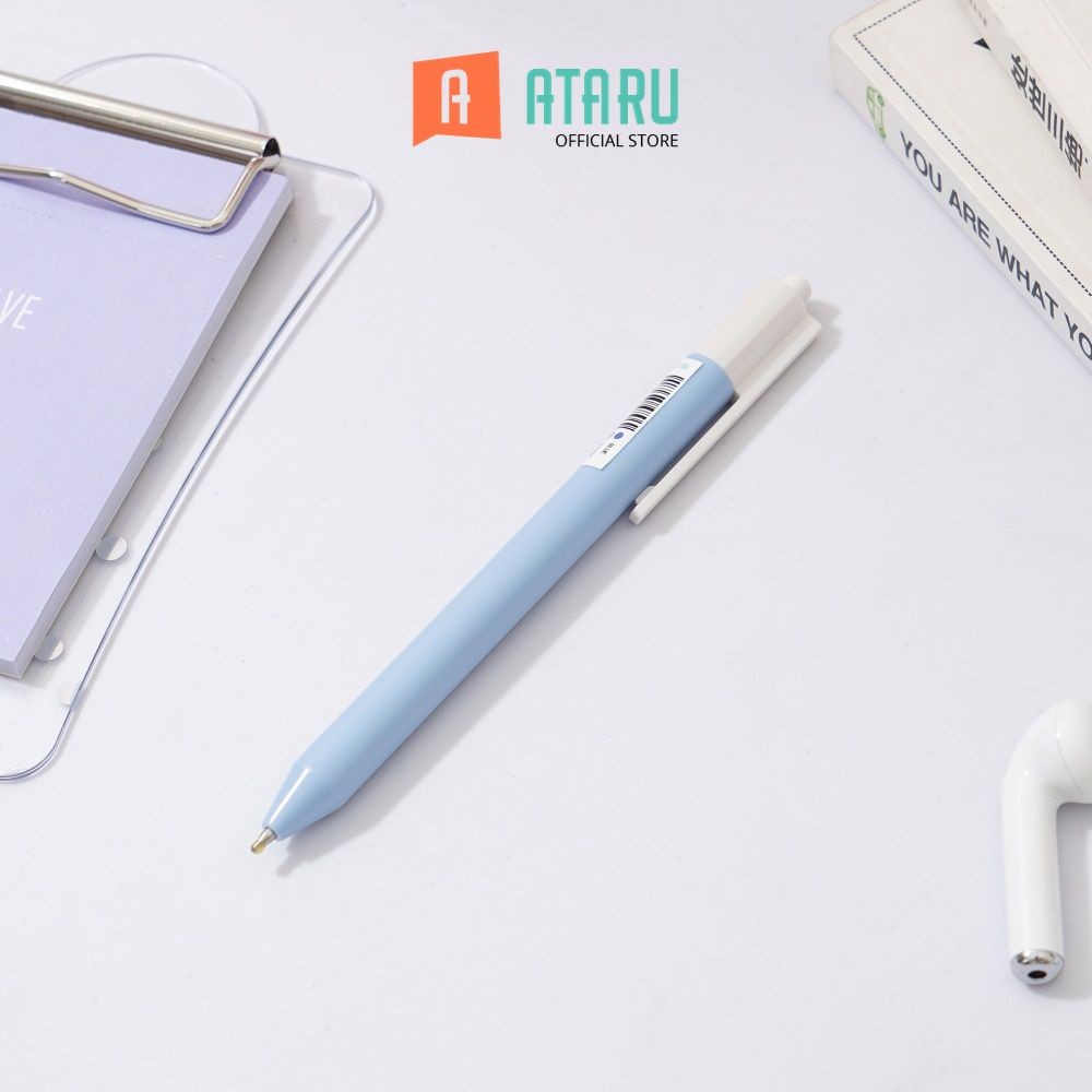 

Ataru Pulpen Biru Retractable - Biru Pastel Pena Ballpoint Pen Bolpoin Alat Tulis Lucu