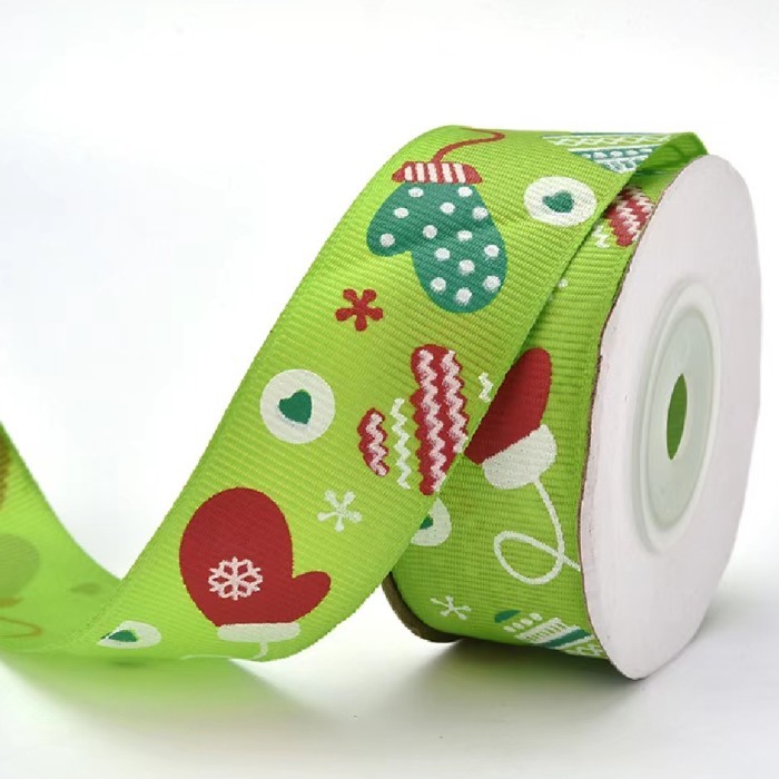 

1 ROLL Pita Natal 2,5cm - Ribbon Premium Christmas PS111 - Sarung hijau