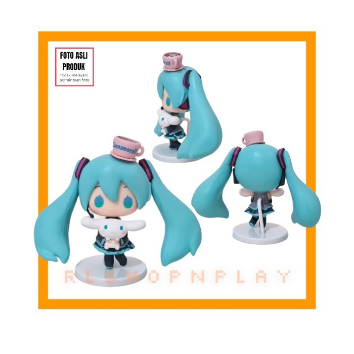 "Q.LnS" - READY STOCK Figure Hatsune Miku x Cinnamonroll Sanrio - Miku10cm ikat 2