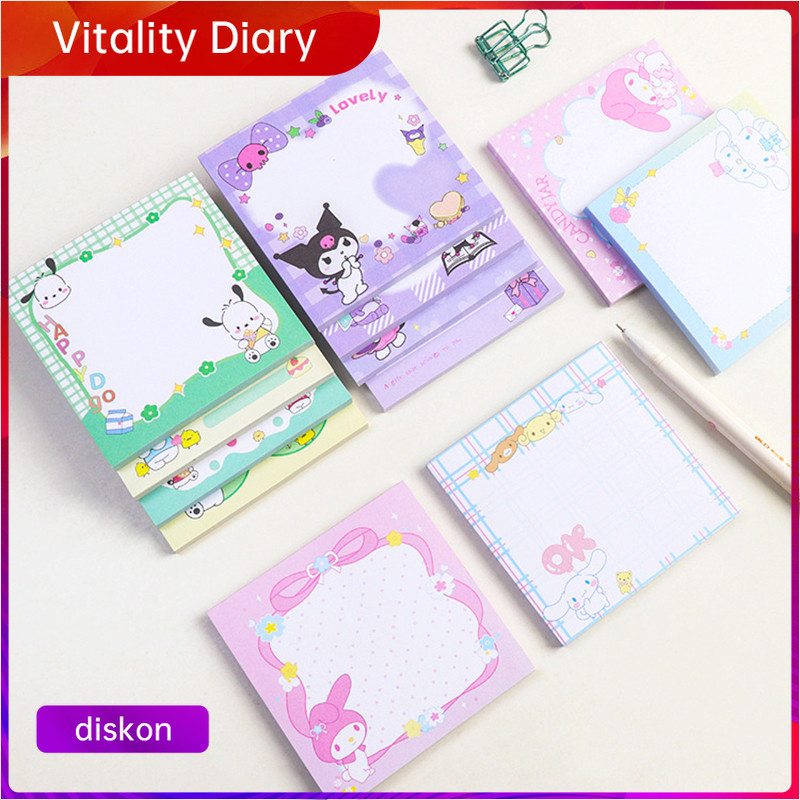 

【COD❤️】Buku Memo Kartun Lucu Gaya Ins Catatan Tempel Pesan Portabel Kertas Memo Scrapbook Sanrio - VDY