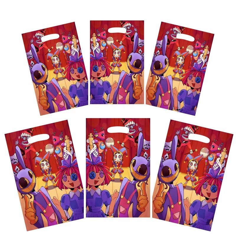 

10/30Pcs The Amazing Digital Circus Gift Bag Decoration Circus Candy Cookie Package Bag Baby Shower Kids Birthday Party Supplies