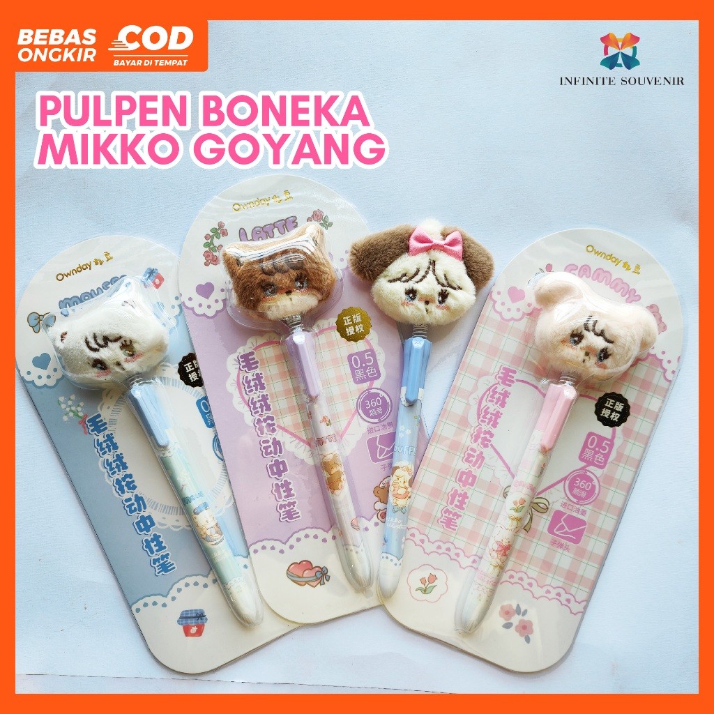 

Pulpen Mikko Goyang / Ballpoint Boneka Bear STOCK READY