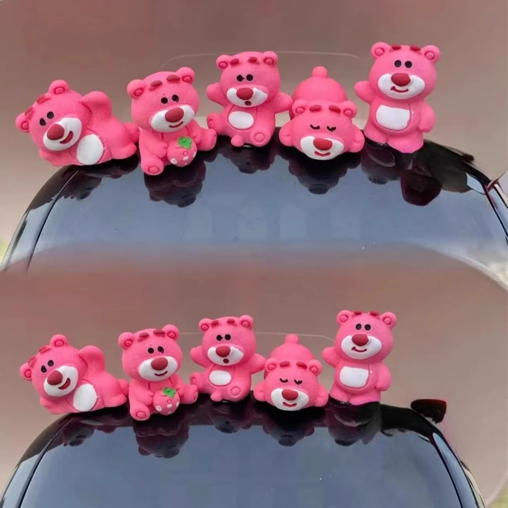 Hiasan Mobil Elektrik Kartun Lucu Aksesori Layar Tampilan Ornamen Kecil Mobil