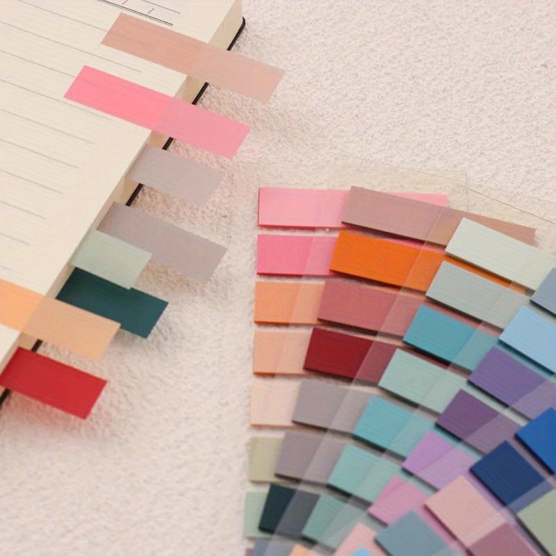 

200 Sheets Morandi Transparent Fluorescent Index Tabs PET Arrow Flags Sticky Note for page Marker Planner Stickers Office
