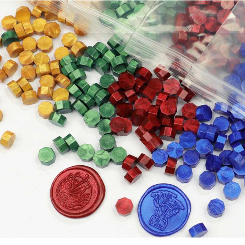

100 Vintage Sealing Craft Wax Seal Beans Traditional Europe Envelope Stamp Making Tools Festival Greeting Packaging Supplies