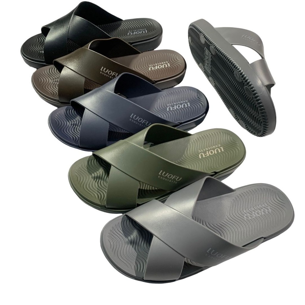 OS Luofu Sandal Jelly Kokop Silang Pria E6196-BM5C (AK5)