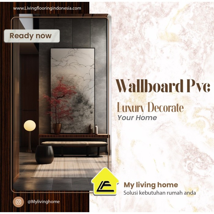 Wallboard PVC | Wallboard Khusus Dinding Motif Kayu Dan Marmer
