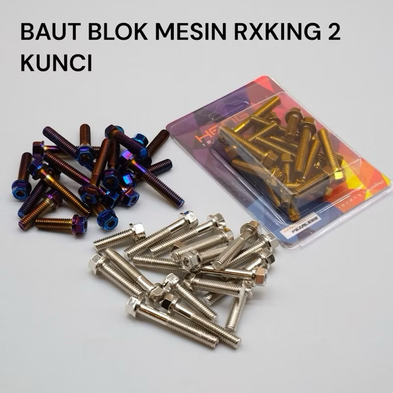 GMV_SPORT BAUT PROBOLT BLOK MESIN MODEL 2KUNCI MOTOR YAMAHA RX KING OLD RX KING NEW RXZ