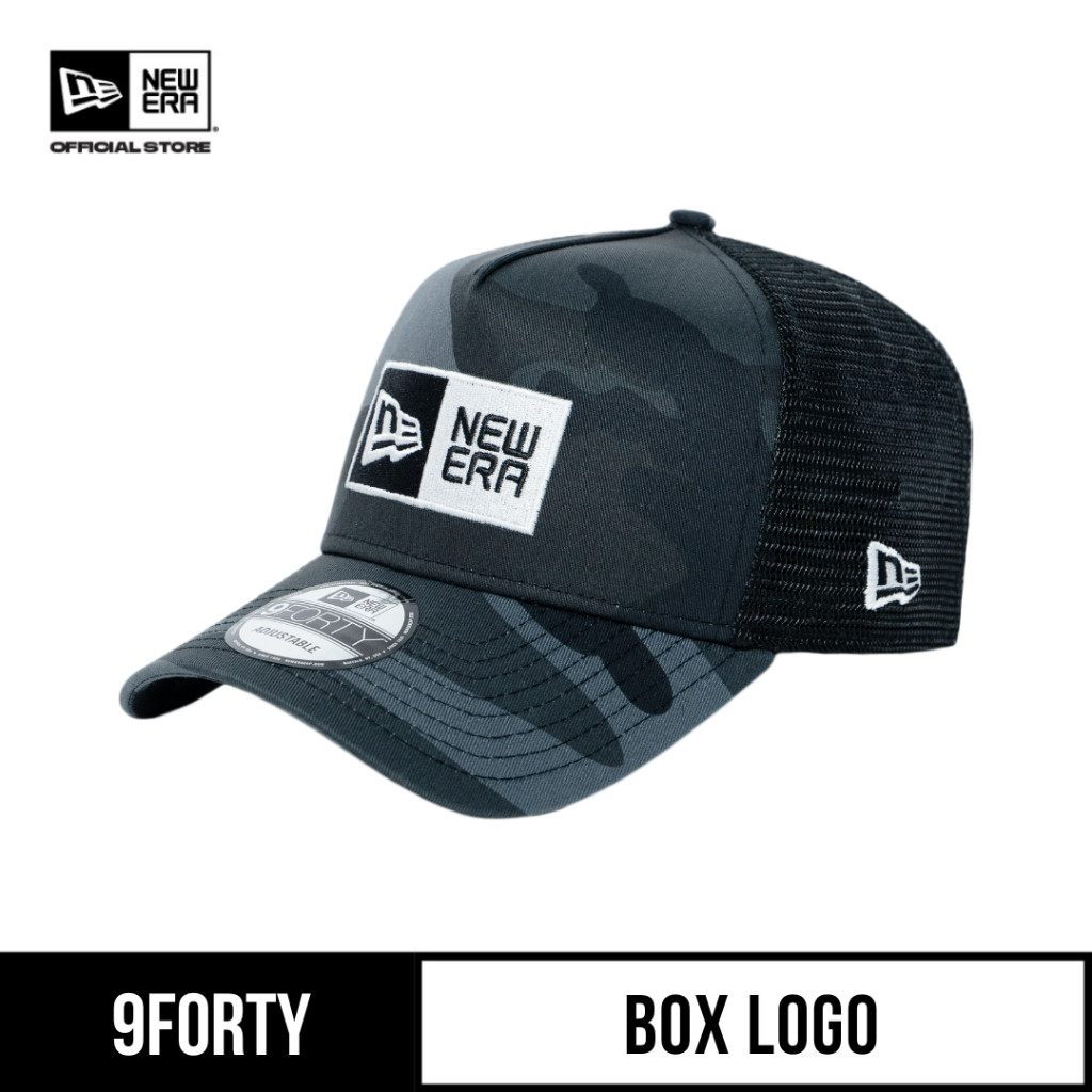 New Era 9FORTY A-Frame Trucker Box Logo Midnight Camo Snapback Cap