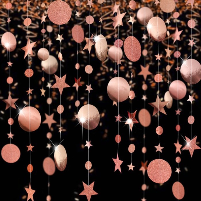 

Dekorasi Natal Garland Star Christmas - mixed rose gold