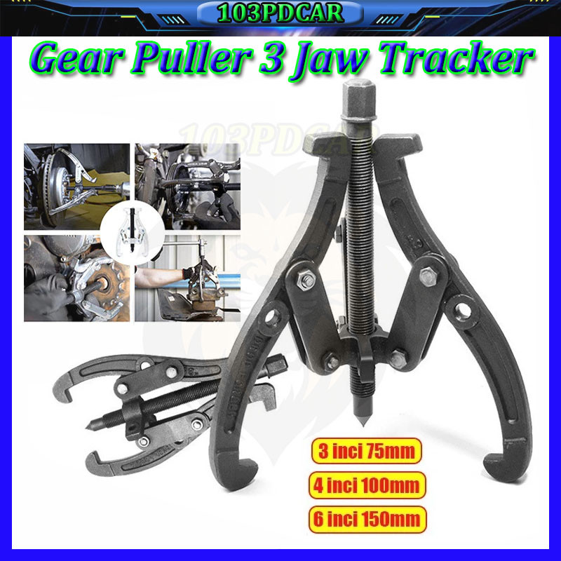 3 Inch 4 Inch 6 Inch Treker 3 Kaki 4" Inch - Gear Puller 3 Jaw Tracker Traker - Alat Melepas Bearing