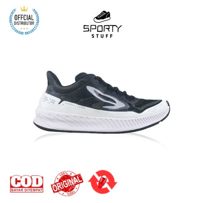 910 Nineten Geist Ekiden Sepatu Lari  - Hitam/Putih