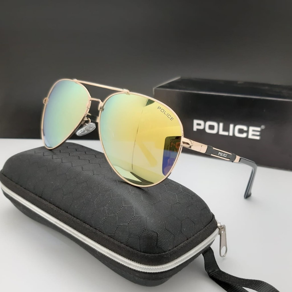 New Sunglasses KACAMATA POLICE 1382 AVIATOR LENSA KACA POLAROID FRAME METAL TITANIUM PRIA JT