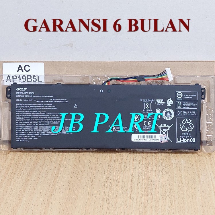 Baterai Acer Aspire 5 A515-43 Vero AV15-51 SP314-21N AP19B5L -JBPART