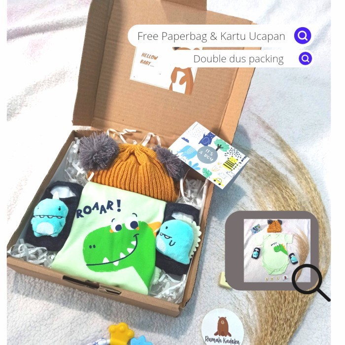 

[New Arrival] Hampers baby boy Kado set bayi laki-laki - Dino 0-3 bln