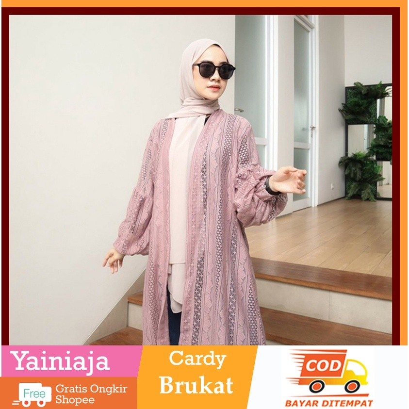 OUTER BROKAT KERUT// KARDIGAN BRUKAT // ATASAN BRUKAT KERUT // KARDIGAN OVERSIZE