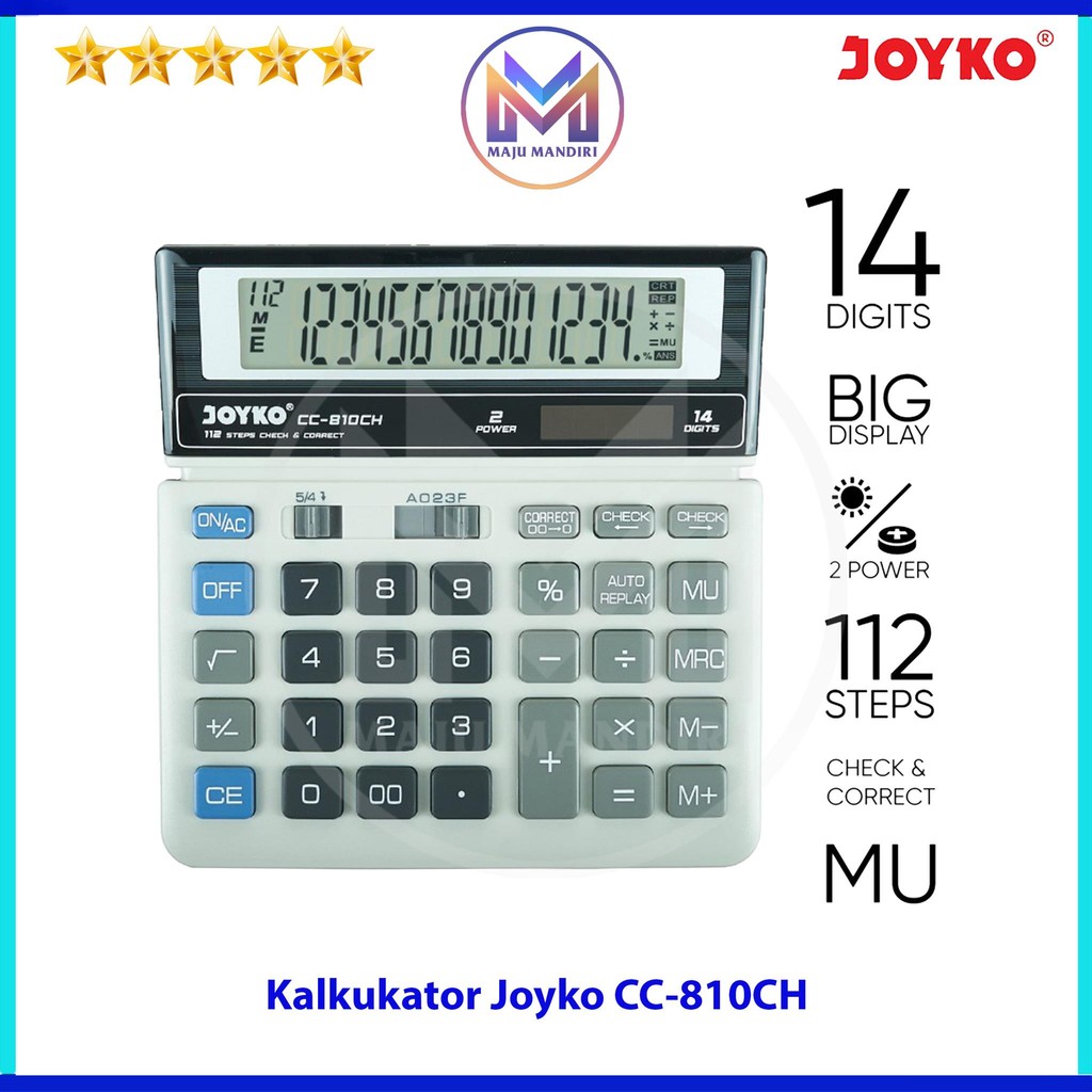 

Kalkulator Joyko CC810CH / Calculator 14 Digit CC 810CH