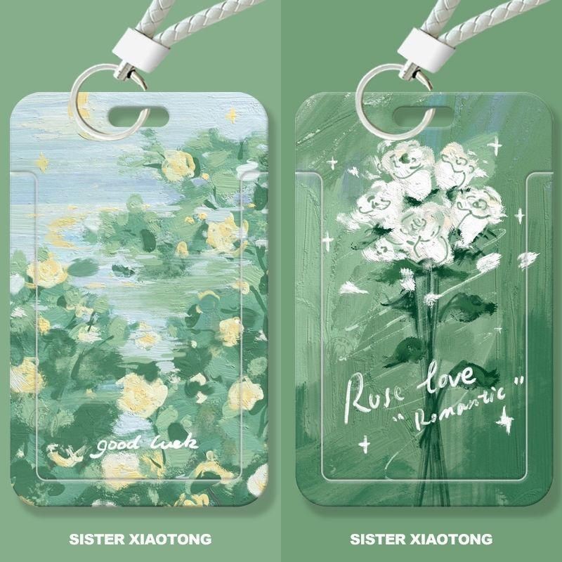 

Penutup pelindung kartu identitas gaya lukisan cat minyak, tempat kartu seri bunga indah, tempat kartu proximity portabel, penutup pelindung kartu bus dan kartu pelajar, penutup pelindung kartu makan dan kartu akses, ID CARD HOLDER。