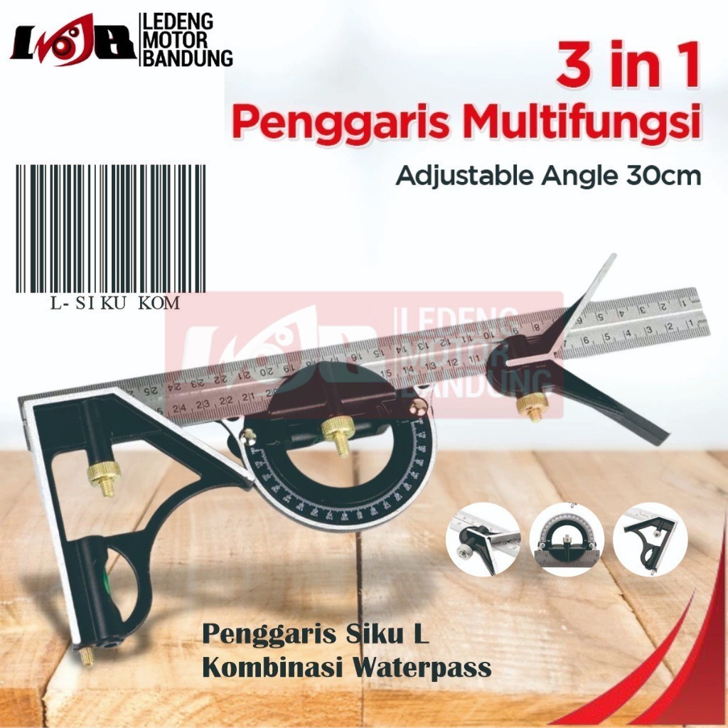 

Waterpass Siku 3 IN 1 Kombinasi Square Busur 30cm Protractor Penggaris Multifungsi