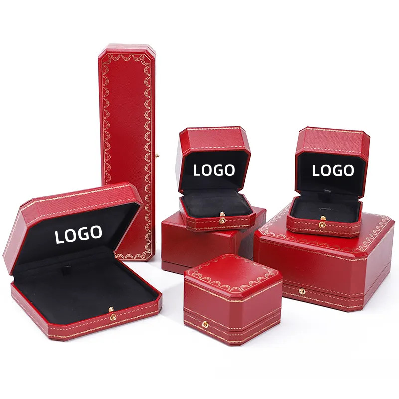 

Luxury Jewelry Earring Organizer Storage Box With LOGO Wedding Ring Bracelet Necklace Bangle Boxes Gift Packaging Custom