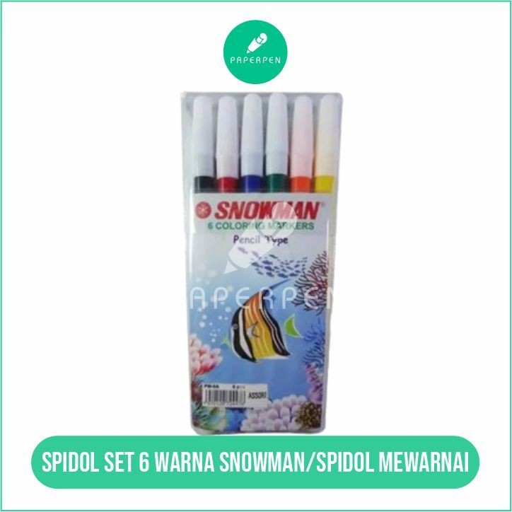 

[S_ATK] Spidol Set 6 Warna Snowman/Spidol Mewarnai