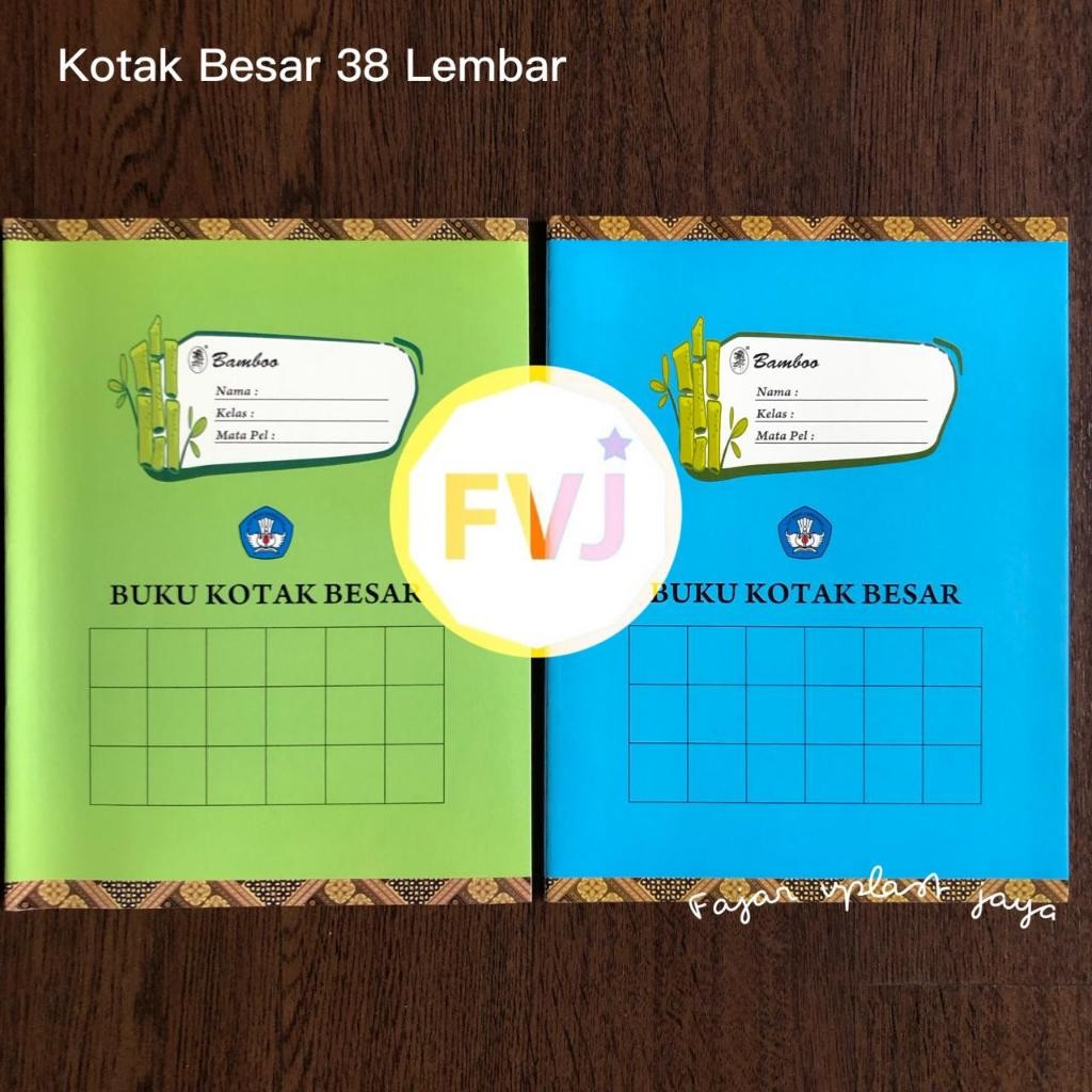 

Bamboo Buku Kwarto 38 Kotak Besar [1 pak/10 buku]