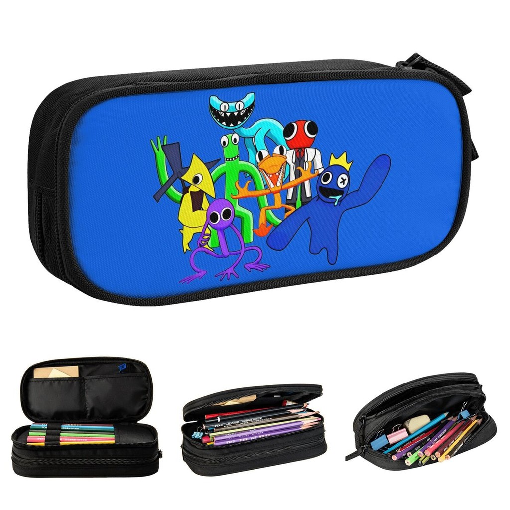 

Lovely Rainbows Friend Kawaii Pencil Cases Cartoon Game Pencil Box Pen for Student Big Capacity Bags Office Cosmetic Stationery