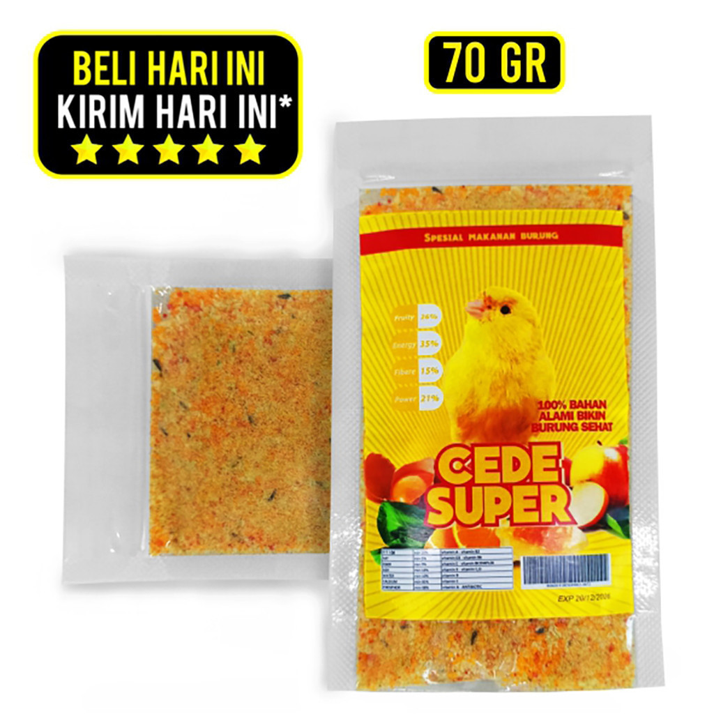 KICAU MART Pakan Burung Kenari Canary Finch Sanger Siskin Cede Cd Super Egg Food Pakan Harian Lomba 