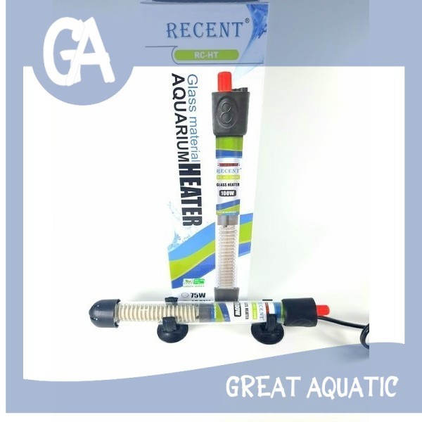 heater kaca heater aquarium RECENT RC HT 25 WATT 50 WATT 75 WATT 100 WATT 150 WATT 200 WATT 300 WATT