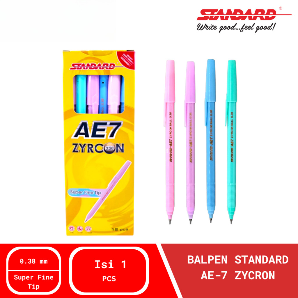 

Ballpoint Bolpen Pulpen Pena Standard AE-7 Zyrcon 0.38mm (1 PCS)