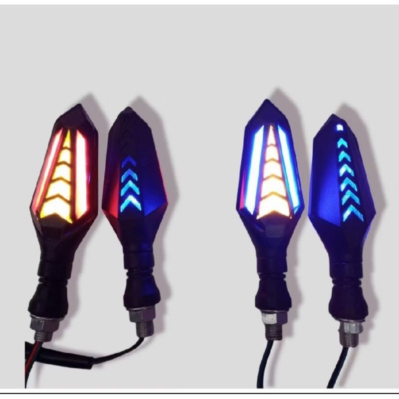 Lampu sein running LED motor panah 2 sisi sen running KLX xabre Vixion cb Verza scorpio