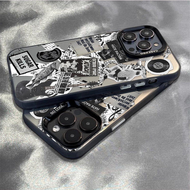 Gitar elektrik Kehidupan musik lucu case iPhone seri Kompatibel untuk iPhone 11 12 13 14 15 pro prom