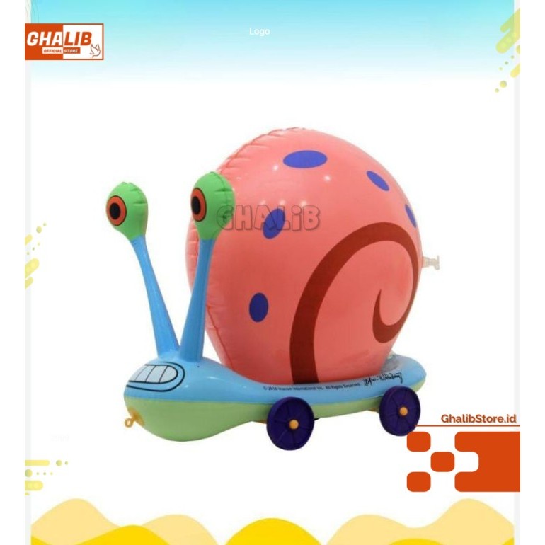 Mainan anak balon tiup Gery siput spongebob / Balon Tiup Karakter - SIPUT GARY
