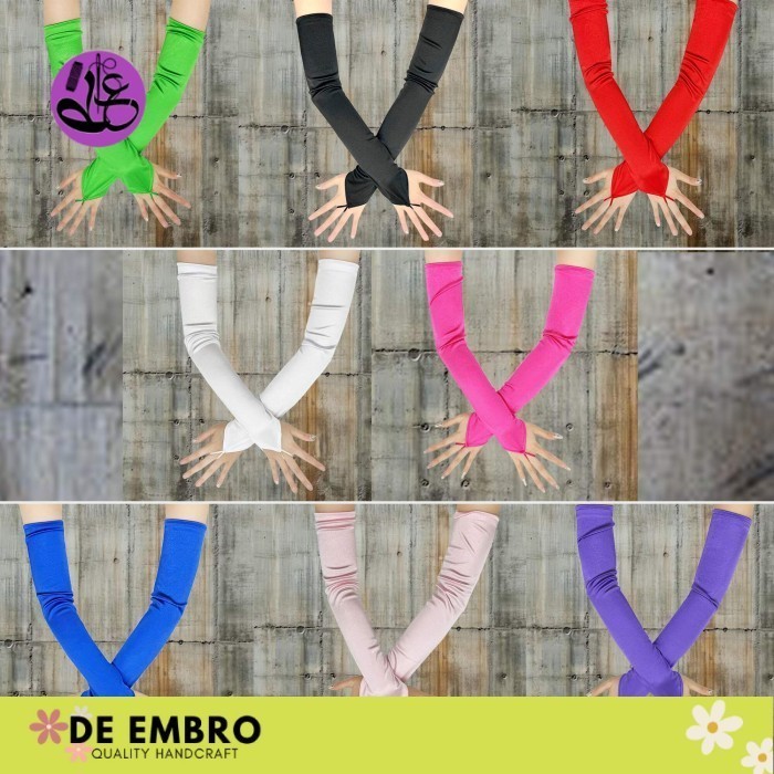 De Embro Handsock luxury wedding 50 cm Sarung tangan fingerless cincin muslimah kekinian Sarung tang