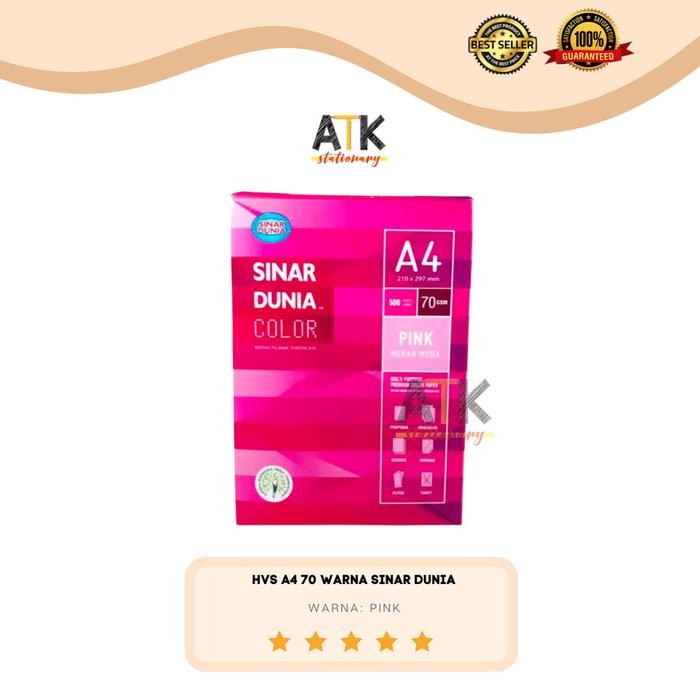 

best -Kertas fotocopy HVS A4 Warna 70 Gram Sinar dunia atk - Biru