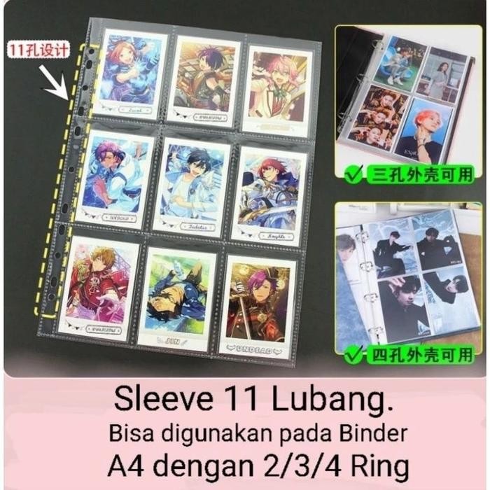 5 lembar A4 Sleeve KPOP 1P/2P/3P/4P/6P/8P/9P/10P Photocard Postcard All Universal Size - 1P 5 lbr Sl