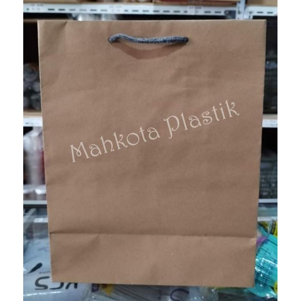 

Paper Bag Polos Coklat 26x13x33 isi 10pcs
