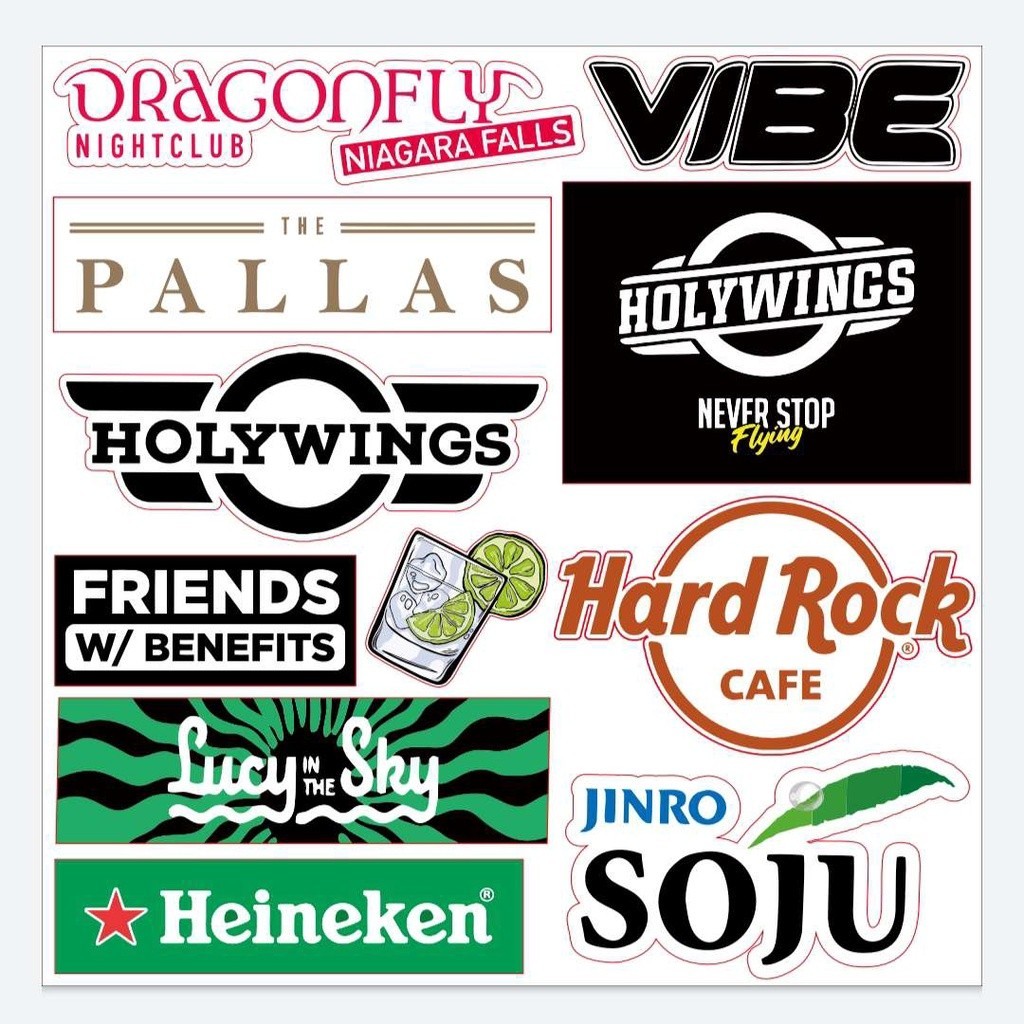 Stiker Pack Holywings Hollywings Soju Heineken Vibe HWG - Stiker Vinyl High Quality Stiker Pack