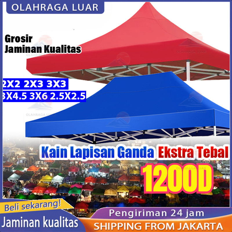 Tidak buruk selama 20 tahun Terpal Tenda Atap Tenda Lipat AtapTenda Lipat kain tenda 3x3/2x2 Terpal