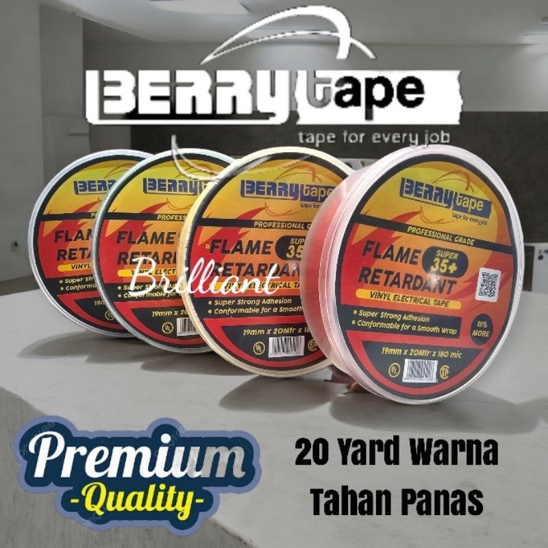 

Vip4 * Isolasi Kabel Listrik BERRY Original - 20y / 20 Yard / 20yard - Tahan Panas