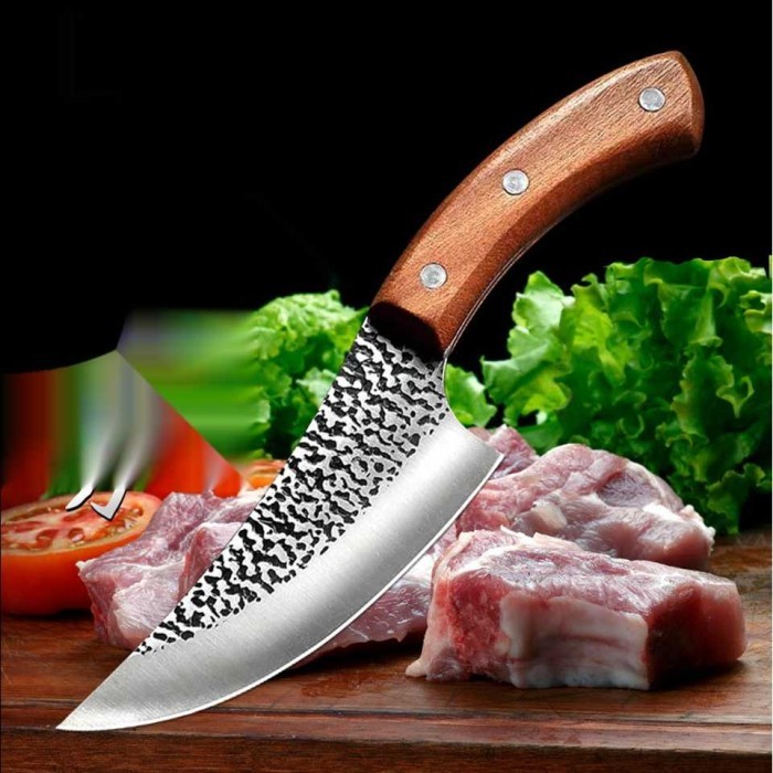 Pisau Dapur Daging Butcher Knife Forged Bone Chisel with Cover Original Import Jepang