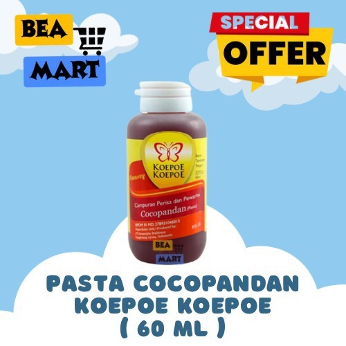 

Pasta COCOPANDAN Koepoe Koepoe 60 ml | Perasa Perisa Makanan Kupu Kupu Coco Pandan 60ml