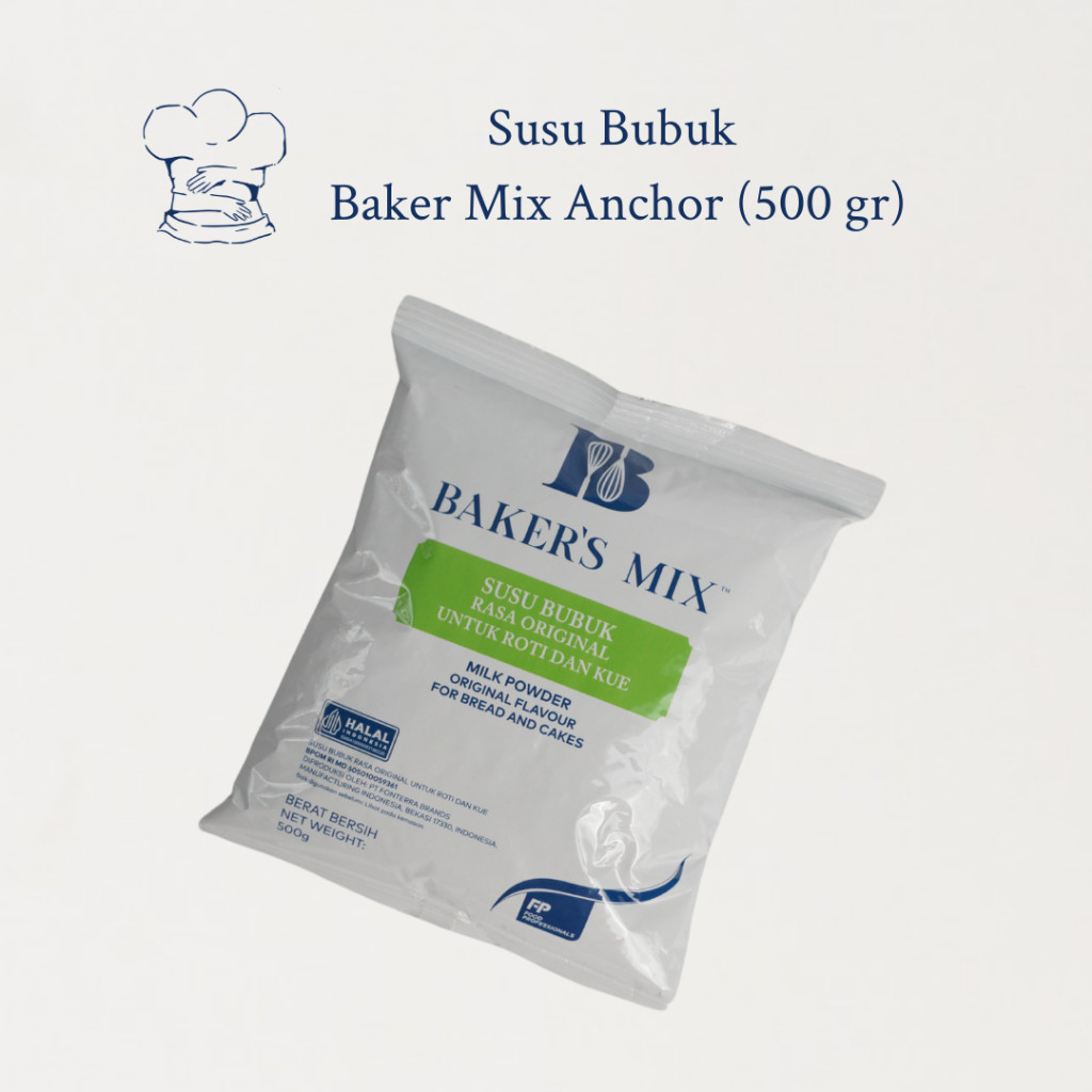 

Susu Bubuk Baker's Mix Rasa Original, Milk Powder untuk Kue dan Roti (500gr)