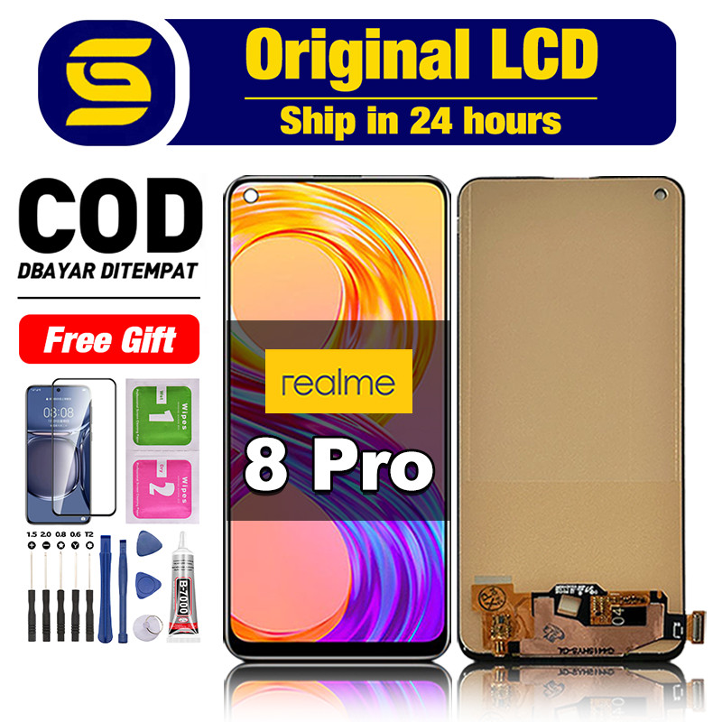 Original LCD Realme 8 pro Asli ori Fullset Touchscreen Glass Digitizer ori asli