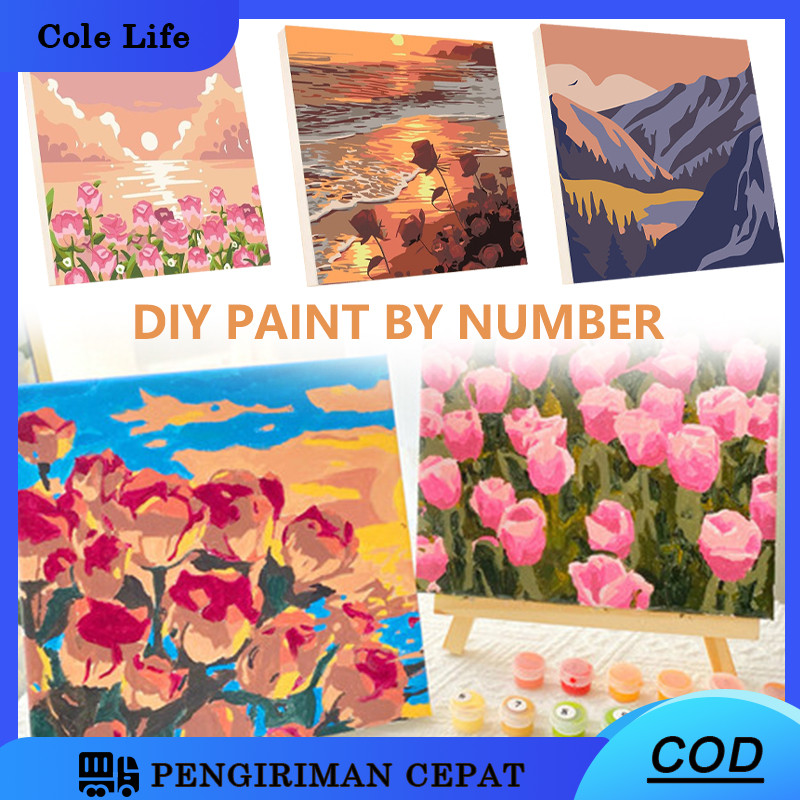 

Paint By Number 20 X 20cm Canvas Pain/Kanvas Painting-Alat Lukis Lengkap 1 Paket