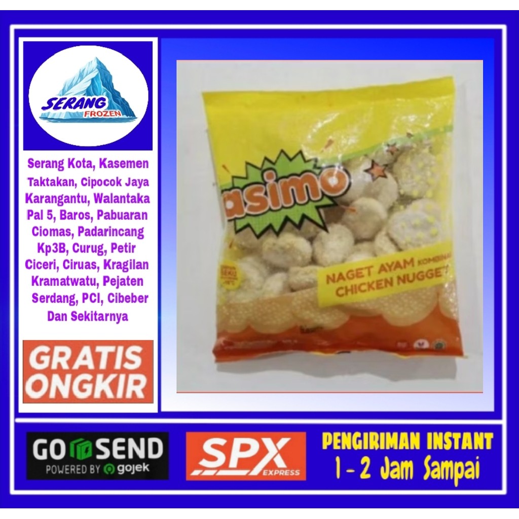 

Nugget Asimo 500g,Nugget Ayam,Naget Ayam, Serang Frozen