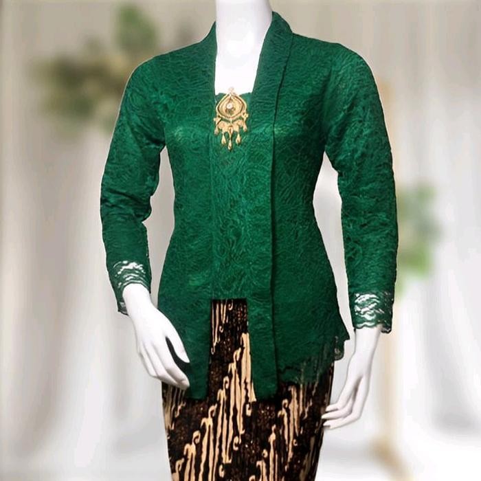 

Kebaya Jumbo XXXL Ld 120 Baju Kondangan Kutubaru Full Furing Lengan Panjang Wanita - Marun, Atasan Saja M