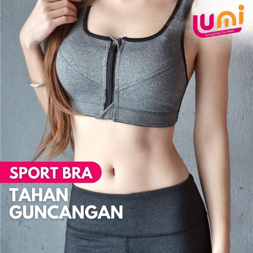 Sport Bra Resletting Zipper Resleting Depan Sport Bra Seleting BH Olahraga Sport Gym Yoga Termurah B