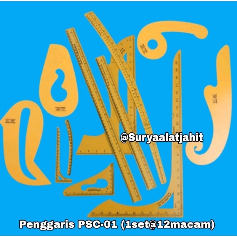 

ORANSHOP Penggaris PSC-01 (1set@12mcm) =rp.65.000/1set 12macam